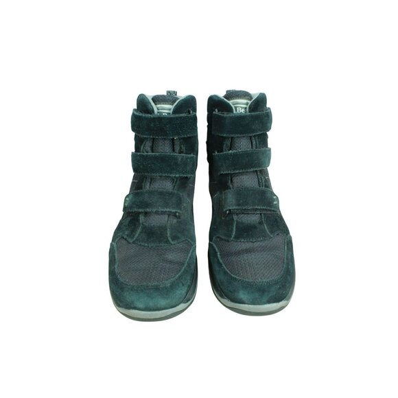 LL Bean Waterproof Black Suede Fabric Hook & Loop Mid Snow Sneakers Size 8.5 M - Picture 5 of 9